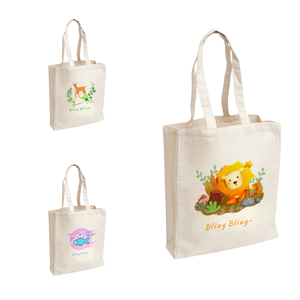 ถุงผ้าแคนวาสแบบใช้ซ้ำได้สำหรับเด็กผู้หญิงถุงช้อปปิ้งแบบสะพายไหล่สำหรับใส่หนังสือถุงผ้าแคนวาส - Product Image 3