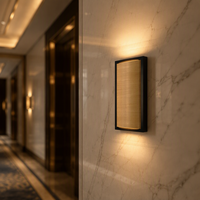 Lampe murale LED moderne en fer et bois avec éclairage en aluminium, design contemporain, pour la maison, le bureau, l'hôtel, le couloir, installation facile