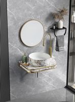 Robinet de salle de bain et de cuisine contemporain à poignée unique en laiton, finition dorée, avec capteur électrique, noyau de valve en céramique, trou unique