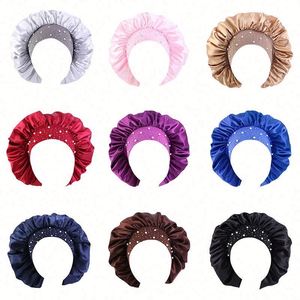 Bonnet en satin ajustable pour femme, design perle rose, idéal pour le quotidien, les fêtes, les sorties et les voyages - Product Image 6