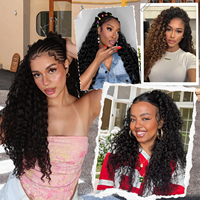 30 mèches de cheveux synthétiques Deep Wave, extensions de cheveux pré-séparées sans nœuds avec micro-nœuds invisibles, pour tresses au crochet