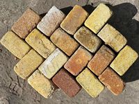 SH STONE Machine réfractaire brique dégringolée brique d'argile Antique mosaïque récupéré revêtement mural pavé multicolore briques d'argile
