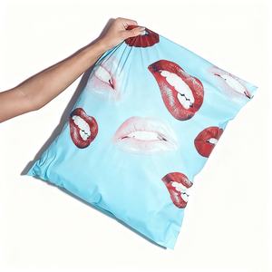 ถุงพลาสติกโพลีเมอร์ส่งซองจดหมายสำหรับเสื้อผ้าเป็นมิตรกับสิ่งแวดล้อมโลโก้สีชมพู - Product Image 1