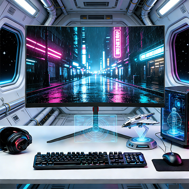 OEM Customized 31.5 Inch Full High Definition Curved Screen Desktop Computer Monitor 200Hz High Contrast Monitor with OD 1ms