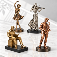 Figurine en métal personnalisée pour la reconnaissance des performances musicales (ballerine, violoniste, lecteur, saxophoniste) – Cadeau personnalisé en gros