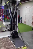 Máquina de esquí comercial de acero plegable resistente al viento, entrenador de tirón alto de doble brazo con resistencia ajustable, para uso en gimnasios domésticos