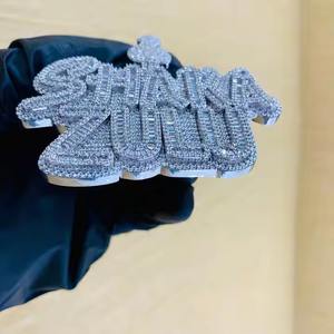 Lujo personalizado 4.80Ct Moissanite Skull colgante 14K oro amarillo plateado plata esterlina princesa corte personalizado letra Hip-hop - Product Image 3