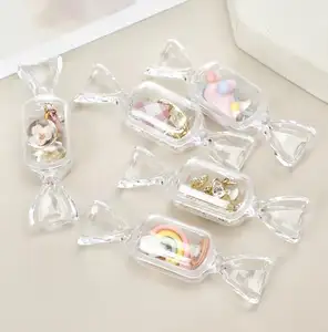 Großhandel Transparent Candy Schmuck Kunststoffe insatz Candy Ring Kleine Schmuck Aufbewahrung sbox