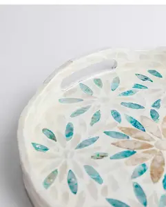 ถาดทรงกลมใส่เปลือกหอยทะเล,ถาดเสิร์ฟไข่มุกสำหรับใส่อาหารเครื่องดื่มของขวัญสำหรับรอมฎอนอี๊ด - Product Image 5