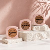 Poudre compacte matifiante Gulf Girl, contrôle du sébum, waterproof, longue tenue, 6g, légère, couvrance modulable, tous types de peau