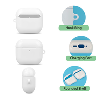 Coque Sublimation Subbank pour AirPods 4, Étui PC vierge enduit brillant/mat pour écouteurs, Impression DIY par transfert thermique, Vente en gros