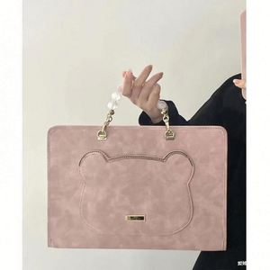 New Pink Girlish Tote <b>Bag</b>, Large Capacity Handbag, 14-inch Laptop <b>Bag</b>, Shoulder <b>Bag</b> - Product Image 4