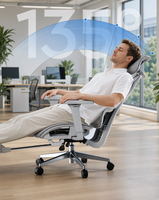Chaise de bureau de direction moderne et réglable avec appui-tête, structure en acier chromé, haute élasticité, pour bureau à domicile