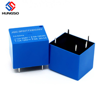 Relais électromagnétique T73 JQC-3FF Sugar Cube DC12V DC24V 4PIN 5PIN 7A 10A Mini Relais de puissance à contact en cuivre argenté