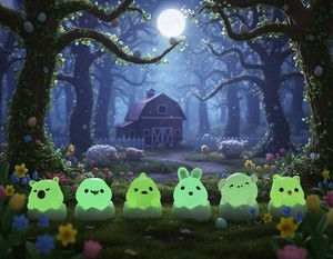Ornamenti da Giardino Forestali Fantasiosi all'Ingrosso, Animali Luminosi che Brillano al Buio in Guscio d'Uovo, Miniature in Resina a <span class=keywords><strong>Prezzo</strong></span> di Fabbrica - Product Image 5