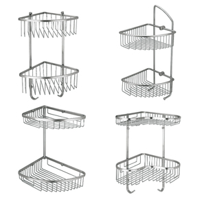 Accesorios de baño de acero inoxidable 304, estante de esquina triangular, cesta de baño, cesta de esquina de dos pisos - Product Image 6