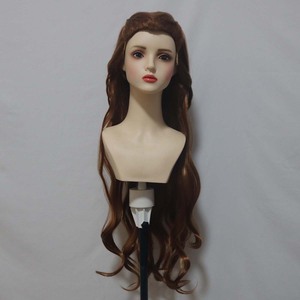 Perruque longue bouclée brune pour femme, cosplay de princesse elfe <span class=keywords><strong>Tauriel</strong></span> pour fête d'Halloween RMOV-007 - Product Image 4