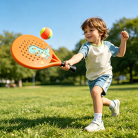 Raquette de padel en fibre de carbone à panneau solide, fabriquée sur mesure par une usine source d'équipements sportifs de haute qualité, pour le jeu quotidien des enfants