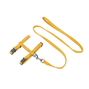 Quchonpet BSCI Fabrik Großhandel Modisches Haustier-Geschirr-Leinen-Set Verstellbares Polyester-Band-Dekor-Geschirr für kleine Hunde und Katzen - Product Image 6