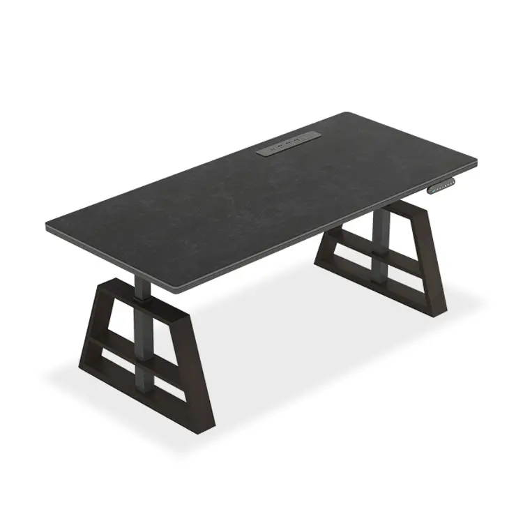 לוח רוק שחור שולחן מעלית חשמלי אינטליגנטי מודרני פשוט ניתן להתאים אישית שולחן מחשב רב תכליתי שולחן משרדי ביתי