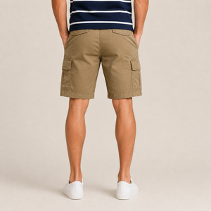 Custom Men's Cargo Shorts Cotton Twill Multi Pocket Work Shorts Casual Outdoor Utility Shorts with Flap Pockets Durable Workwear - Product Image 3