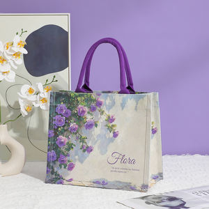Haut <span class=keywords><strong>de</strong></span> gamme violet toile sac à main Portable <span class=keywords><strong>Secret</strong></span> Garden cadeau pour mariage mariée garçons d'honneur vacances cadeau donnant scène - Product Image 2