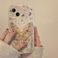 Coque de téléphone portable INS Papillon Parfumé pour iPhone 16 15 17 Pro Max 14 13 12, motif crème, coque arrière Funda