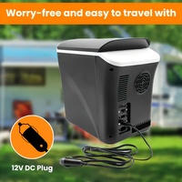 Réfrigérateur-congélateur portable 12V à compresseur 6-10L, multifonctionnel, coque en plastique, pour voiture, camping-car, camion, bateau, fourgonnette