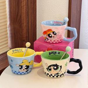 Taza de Cerámica de las Chicas Superpoderosas con Asa, Diseño de Dibujos Animados, para el Hogar u Oficina, Regalo Primavera 2025 - Product Image 3