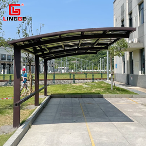 Structure <span class=keywords><strong>en</strong></span> aluminium robuste, abri de voiture autoportant, toiture <span class=keywords><strong>en</strong></span> polycarbonate, tente de stationnement pour voiture, auvent <span class=keywords><strong>en</strong></span> métal - Product Image 4