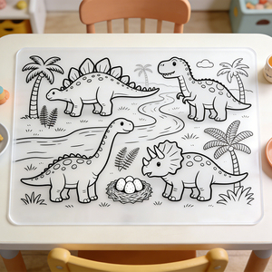 Tapis <span class=keywords><strong>de</strong></span> dessin lavable <span class=keywords><strong>en</strong></span> silicone léger, écologique, imperméable, personnalisable, classique, pour enfants, tapis <span class=keywords><strong>de</strong></span> repas pour bébé - Product Image 1