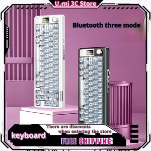 YINDIAO 65S cinco lados Tema de sublimación caliente inalámbrico BT tres modos Teclado mecánico RGB juego ordenador teclado con cable - Product Image 3
