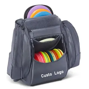 Logo personnalisé Mochila sport de plein air sac à dos résistant à l'usure étanche 900d étanche 22 disque pratique disque sac de golf