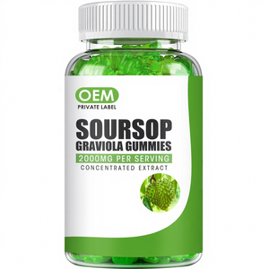 Vegan 2000mg Soursop Graviola Gummies OEM Herbal Organic Soursop <b>Leaves</b> Extract Gummies for Immune Boost Digestive Supplement - Product Image 1