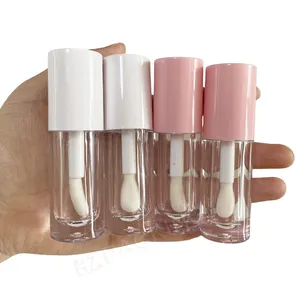 6ml big doe foot wand lip gloss tubes for DIY lipgloss White round lipgloss containers tubes with thick wand