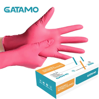 G53 Rouge 100 Pcs Boîte Ce Gants de nettoyage de sécurité Guantes De Nitrilo Gants d'examen jetables sans poudre Gants en nitrile