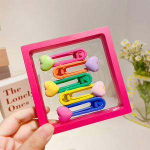 Épingle à cheveux mignonne pour bébé, ensemble de pinces à cheveux frontales pour enfants avec boîte - Product Image 5