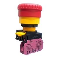 Bouton d'arrêt d'urgence Izumi Yw1b-v4e01r, contacts argentés, tête ignifuge, IP40, interrupteur à bornes à vis, fabriqué en Chine, neuf et original