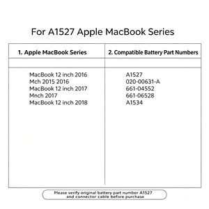 Batería de Repuesto para Laptop <span class=keywords><strong>MacBook</strong></span> de 12 Pulgadas A1527 <span class=keywords><strong>A1534</strong></span> A1705, Modelos 2017 2016 2015, EMC 2746/2991/3099, en Stock - Product Image 5