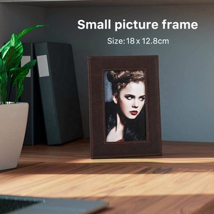 Handmade Full Grain Leather Photo Frame 5X7 <strong>Home</strong> &amp; Office Decor with Stand for Desktop Display - Product Image 3
