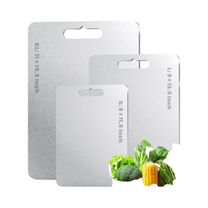 Ensemble de planches à découper en titane 3 (S+M+L) 100% titane pur Cuisine Planche à découper double face pour servir Viande Légumes Fromage Pain - Product Image 1