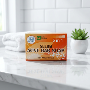 Savon anti-acné Seerm 100g 5 en 1, médicamenté, pour peaux grasses adultes - Product Image 2
