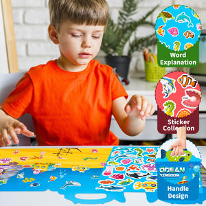 Jelly Sticker Book Ocean Kingdom Jelly Sticker Book Éducation précoce <span class=keywords><strong>des</strong></span> enfants Concentration Cultivation Scene Props - Product Image 1