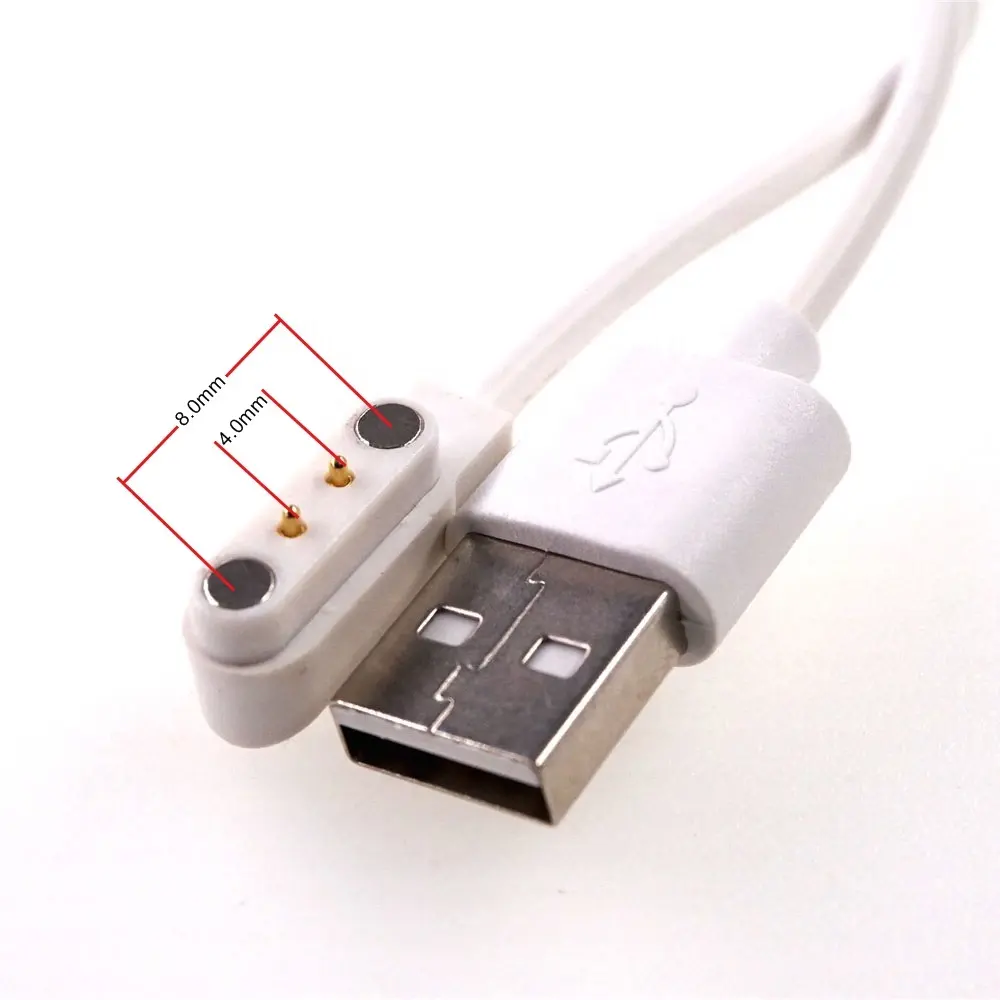 Customizable Design 2 Poles USB A Type Receptacle Adapter Magnetic Pogo Pin Connectors Mating USB Charging Cable Connector