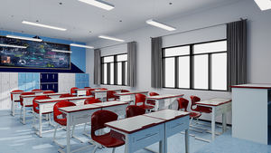 Conjunto de Mesa y Silla para Estudiantes de Diseño Moderno OEM/ODM, Escritorios Escolares con Marco de Aleación de Aluminio - Product Image 4