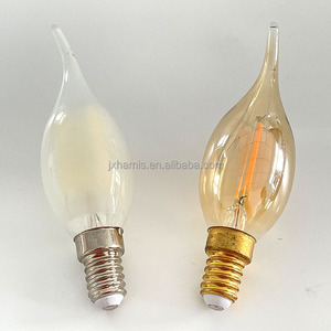 Factory Price G45 Pointed Amber Glass 2700K 220V 4W <strong>E27</strong> <strong>LED</strong> Filament <strong>Bulb</strong> - Product Image 2