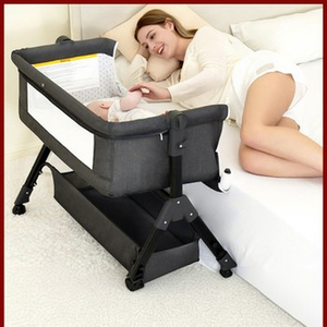 <span class=keywords><strong>Lit</strong></span> bébé, berceau pour nouveau-né, <span class=keywords><strong>lit</strong></span> attachable au <span class=keywords><strong>lit</strong></span> adulte, <span class=keywords><strong>lit</strong></span> à bascule pour bébé, <span class=keywords><strong>lit</strong></span> pour enfants, berceau multifonctionnel, pliable, en métal - Product Image 2