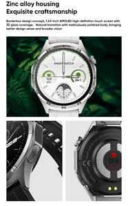 <span class=keywords><strong>Smartwatch</strong></span> M104 2024 Ultima Versione per Uomo e <span class=keywords><strong>Donna</strong></span> Monitoraggio del Sonno e della Frequenza Cardiaca Fitness Tracker Orologio Intelligente Rotondo da 1,43'' con Doppio <span class=keywords><strong>Cinturino</strong></span> - Product Image 4