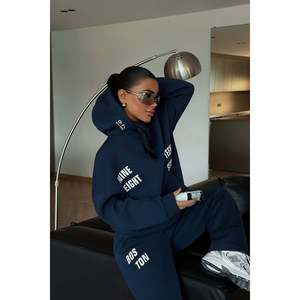 Conjunto Deportivo Azul Marino Darcey Talla Grande, Ligero, con Capucha, Resistente al Viento, Transpirable, para Invierno y Verano, Talla XL, con Logotipo Sublimado - Product Image 2