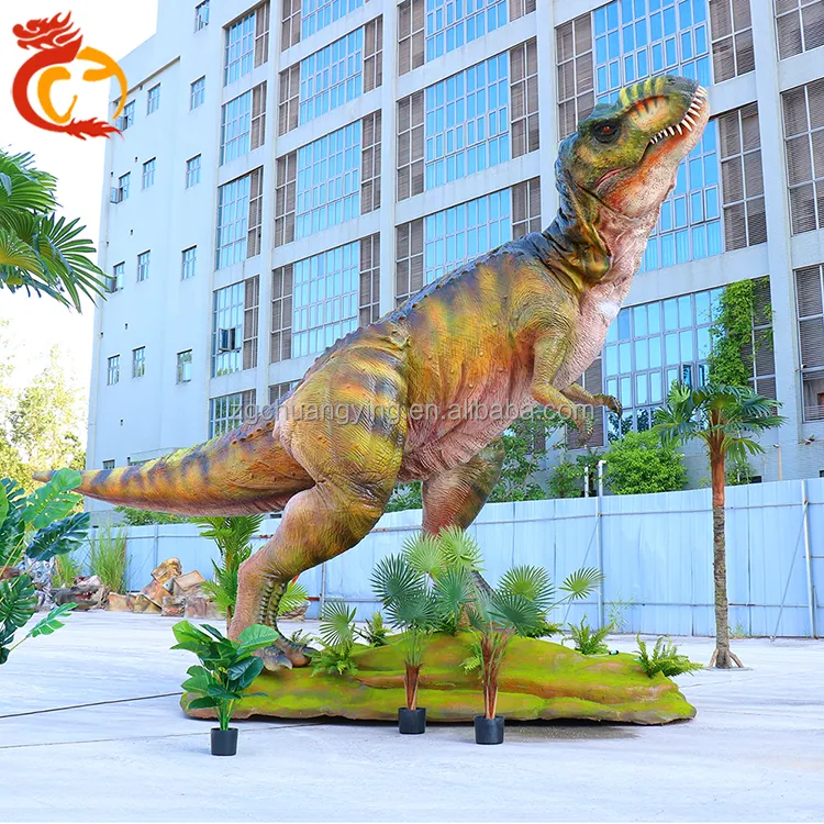 Newest live animated dinosaur big animatronics hunting t rex dinosaur model in real life